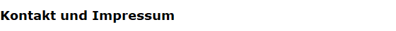 Kontakt und Impressum